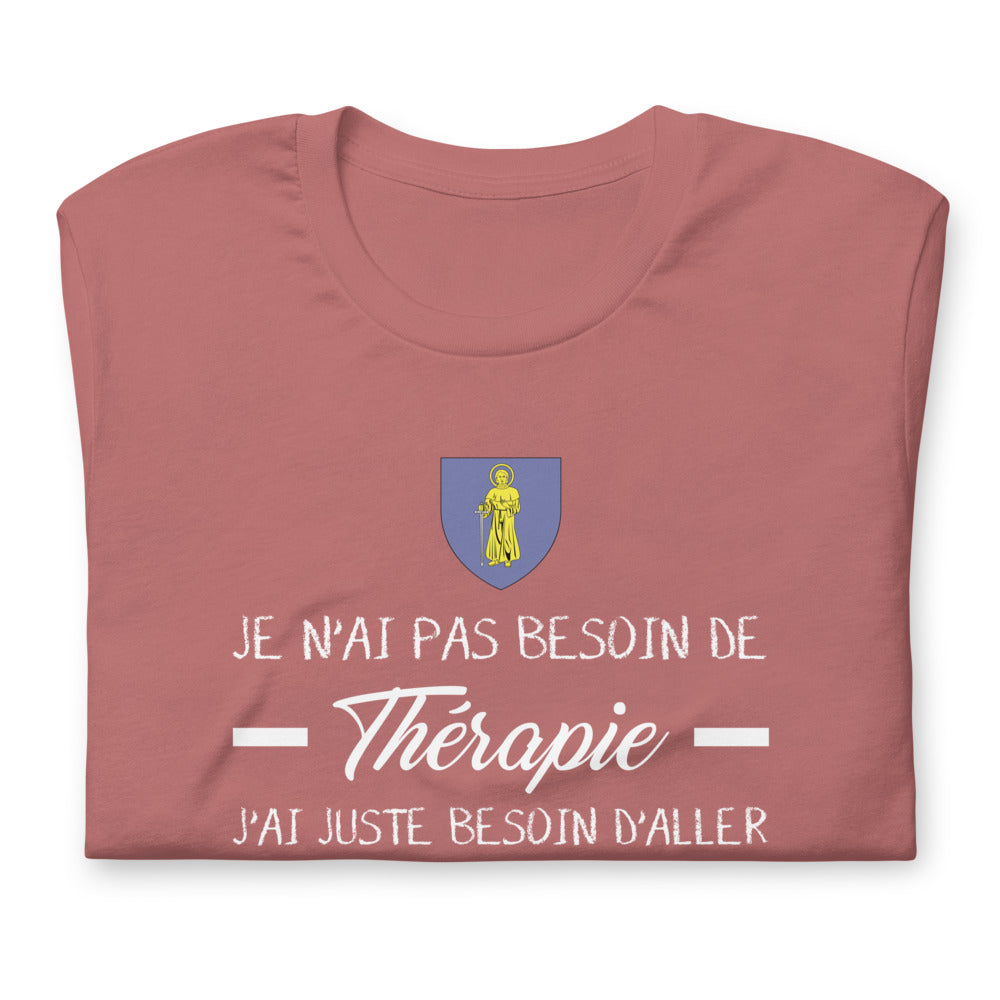 T-shirt Saint Tropez Je n'ai pas besoin de Thérapie - Unisexe standard - Provence Souvenirs