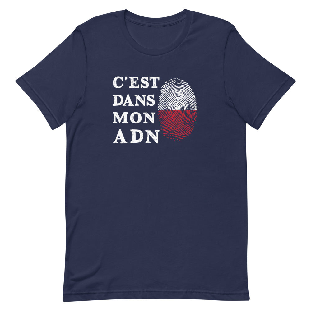 C'est dans mon ADN - Pologne - T-Shirt unisexe léger et doux - Ici & Là - T-shirts & Souvenirs de chez toi