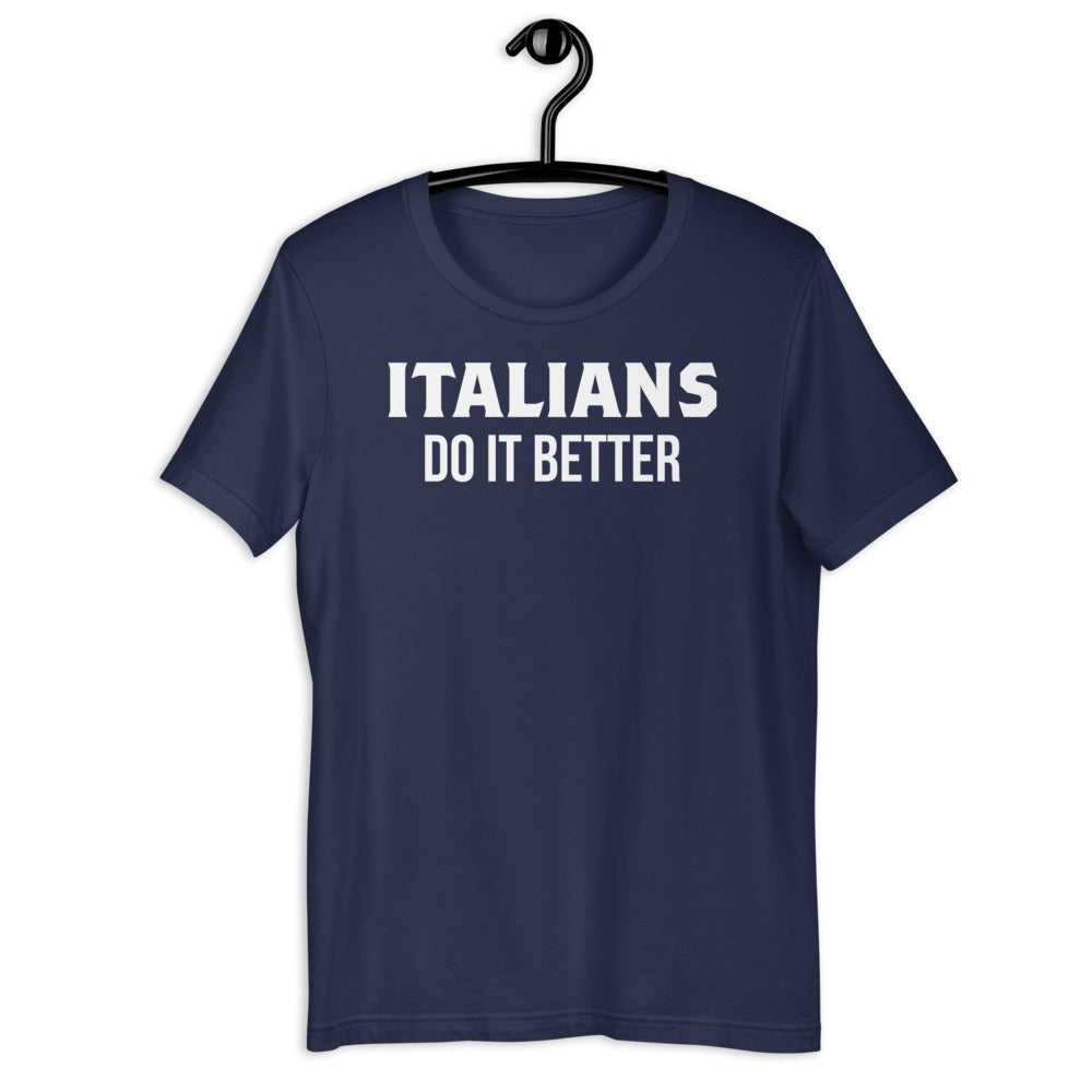 T-shirt Italie bleu marine dos - Les Italiens le font mieux