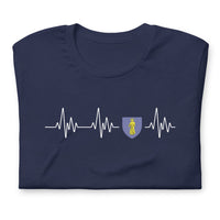 Thumbnail for T-shirt Provence bleu marine dos - Blason et battement de cœur