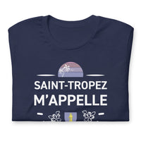 Thumbnail for T-shirt Saint Tropez bleu marine dos - M'appelle et je dois y aller