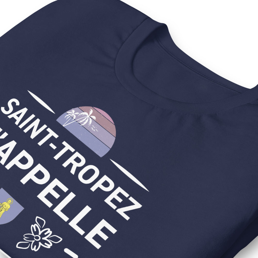 T-shirt Saint Tropez mauve dos - M'appelle et je dois y aller