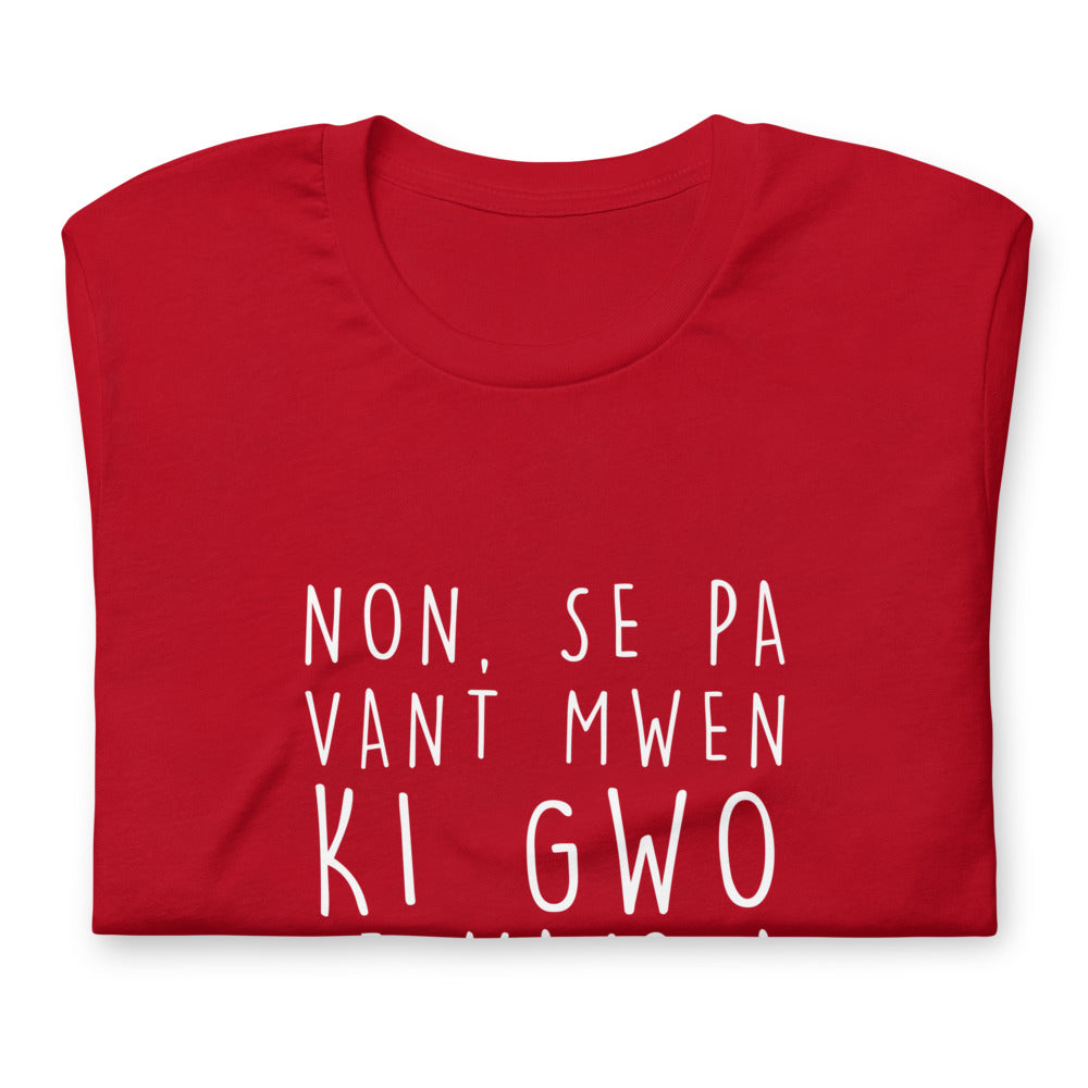 T-shirt Haïti vert forêt dos - Non se pa vant mwen ki gwo
