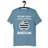 Où que j'aille Breton - T-shirt Unisexe à Manches Courtes