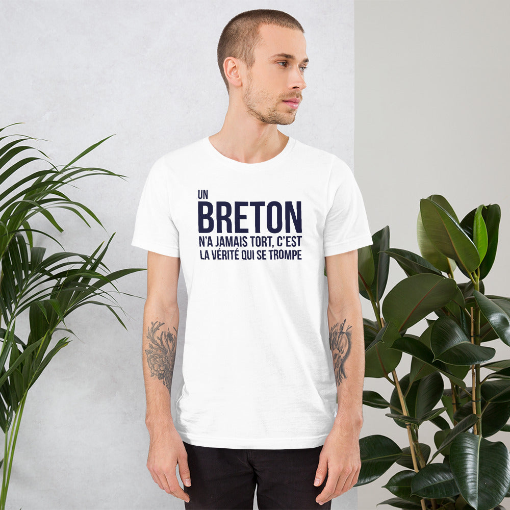 Un Breton n'a jamais tort - T-Shirt unisexe léger et doux copie - Ici & Là - T-shirts & Souvenirs de chez toi