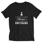 Je n'ai pas besoin de Thérapie - Bretagne - T-shirt Col V - Ici & Là - T-shirts & Souvenirs de chez toi