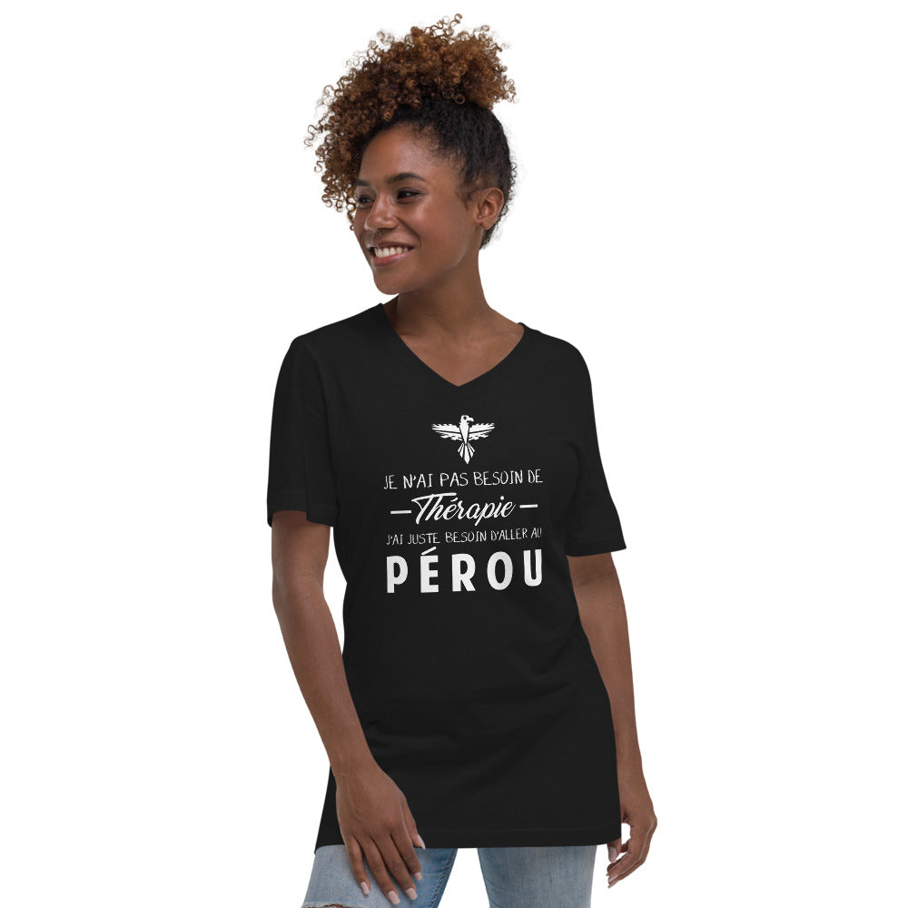 T-shirt Pérou gris - Je n'ai pas besoin de thérapie