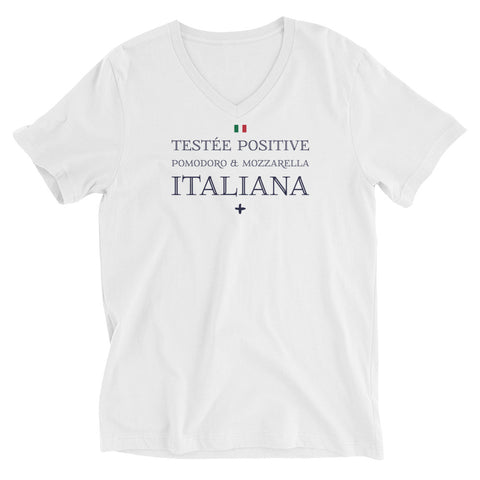 Testée positive Pomodoro e Mozarella - Italiana - T-shirt col v Italie