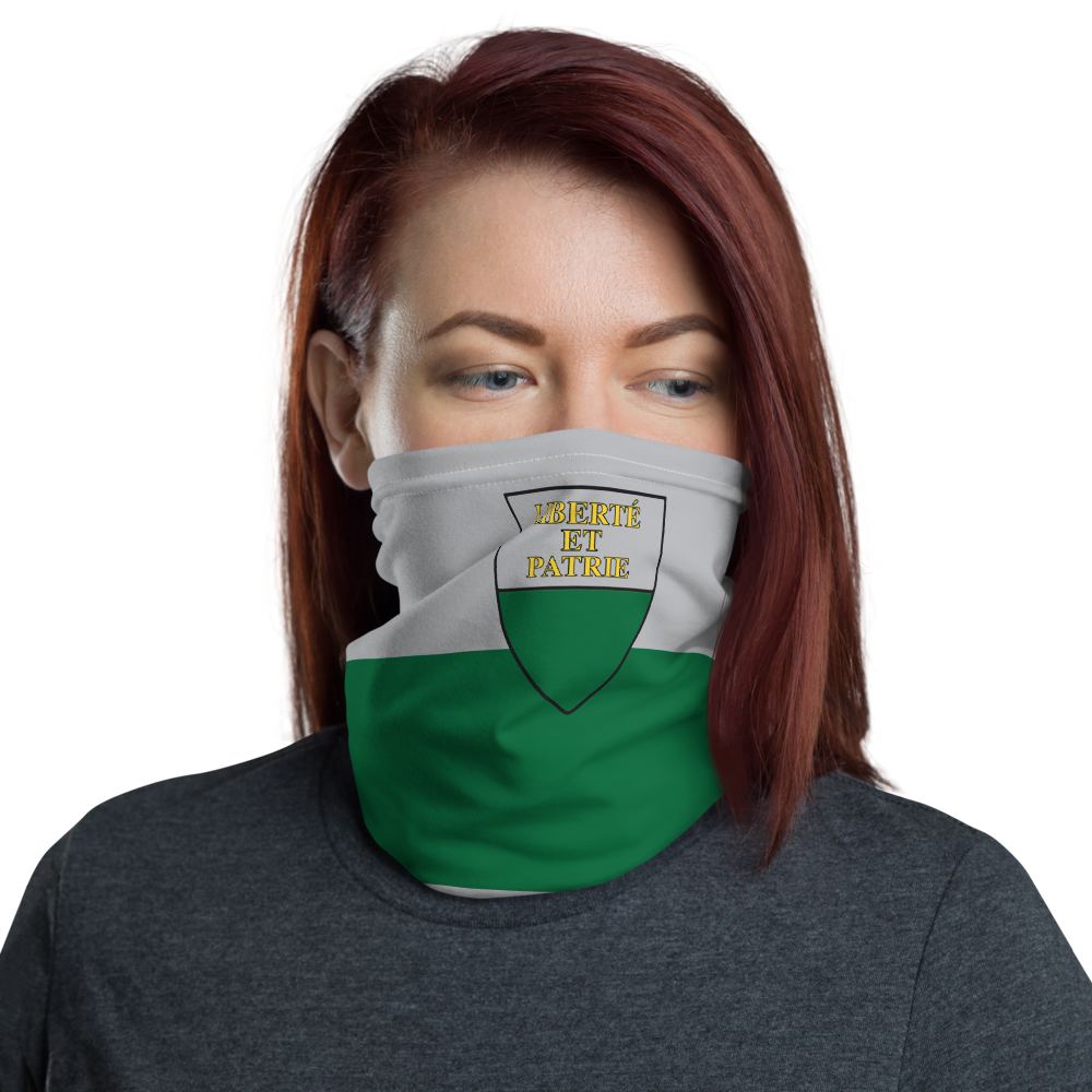 Cache-cou Vaud gris et vert - Accessoire tendance face