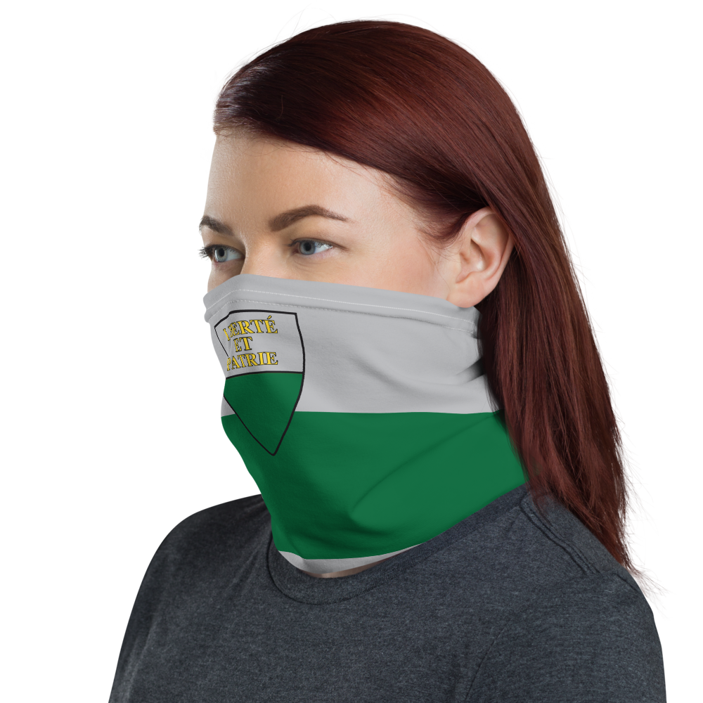 Cache-cou Vaud gris et vert - Accessoire tendance dos