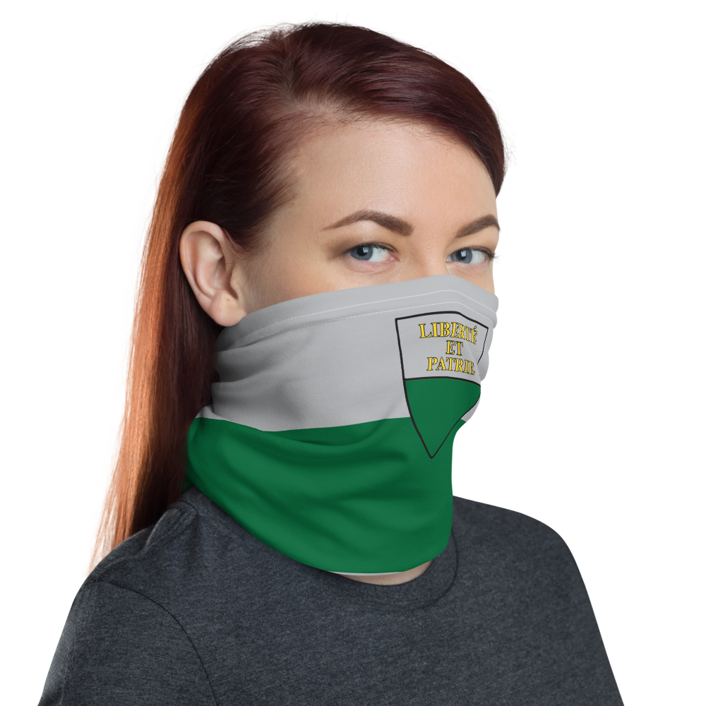Masque Vaud - gris et vert - Cache-cou - Bandeau - Ici & Là - T-shirts & Souvenirs de chez toi
