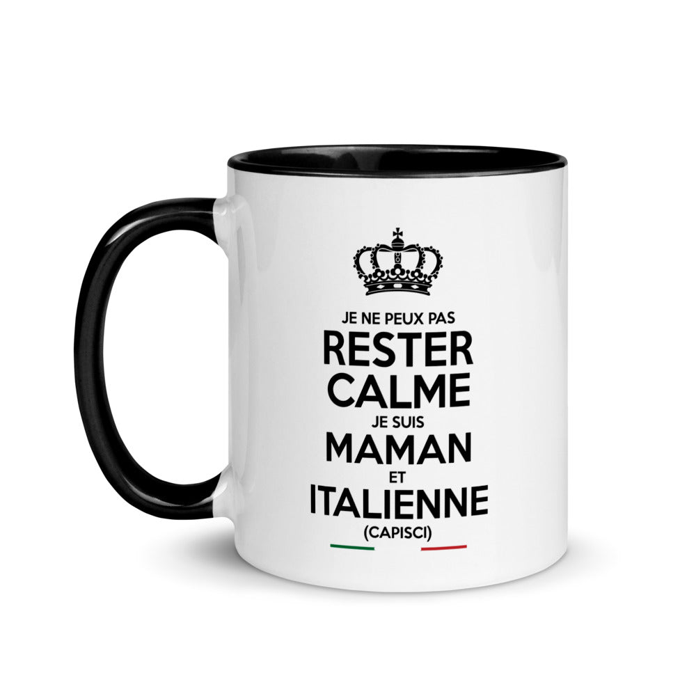 Mug Italie noir - design coloré pour vos matins