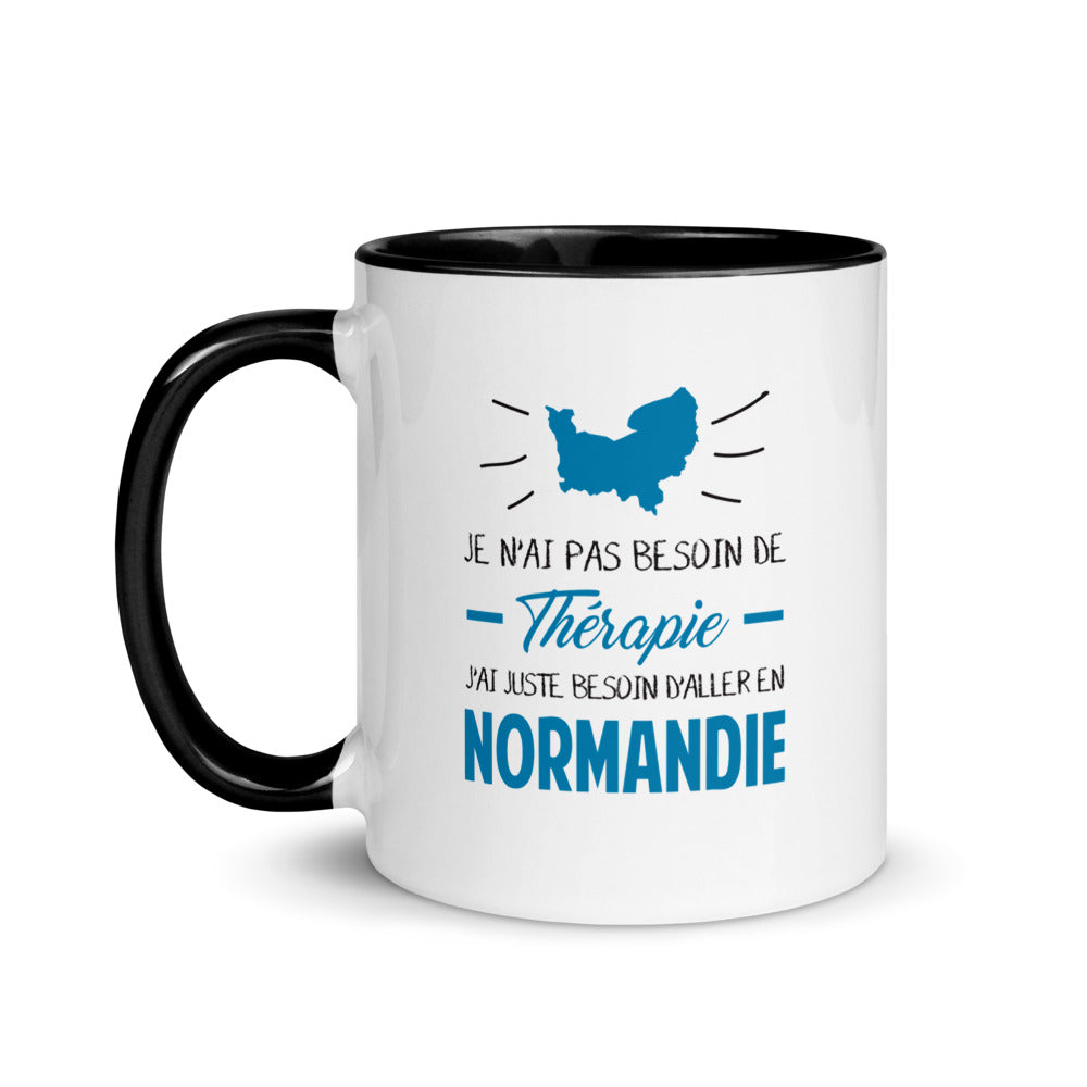 Mug Normandie jaune - Je n'ai pas besoin de thérapie