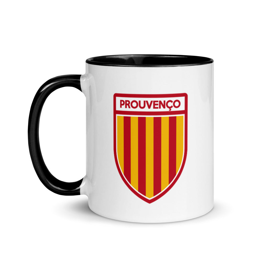 Tasse Provence noire - Blason provençal coloré