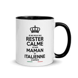 Maman et Italienne - Tasse Mug de couleur - Ici & Là - T-shirts & Souvenirs de chez toi