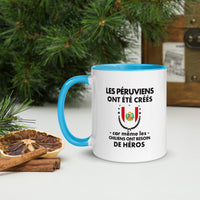 Thumbnail for Mug Pérou humour bleu - Et le 8e jour Dieu Créa les Péruviens