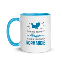 Thumbnail for Mug Normandie noir - Je n'ai pas besoin de thérapie