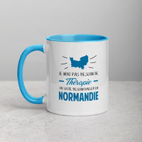 Thumbnail for Je n'ai pas besoin de Thérapie, j'ai juste besoin d'aller en Normandie - Mug Tasse pour le café de couleur - Ici & Là - T-shirts & Souvenirs de chez toi