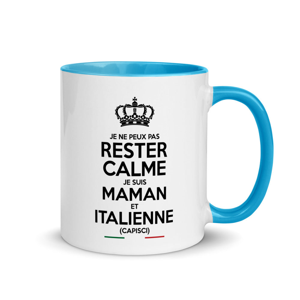 Mug Italie noir dos - design coloré pour vos matins