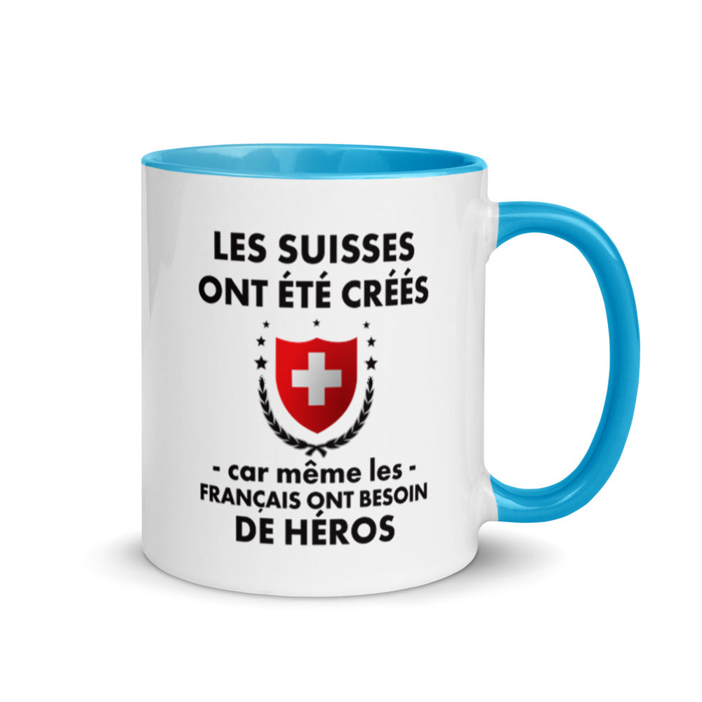 Mug Suisse noir dos - Les Suisses ont été créés