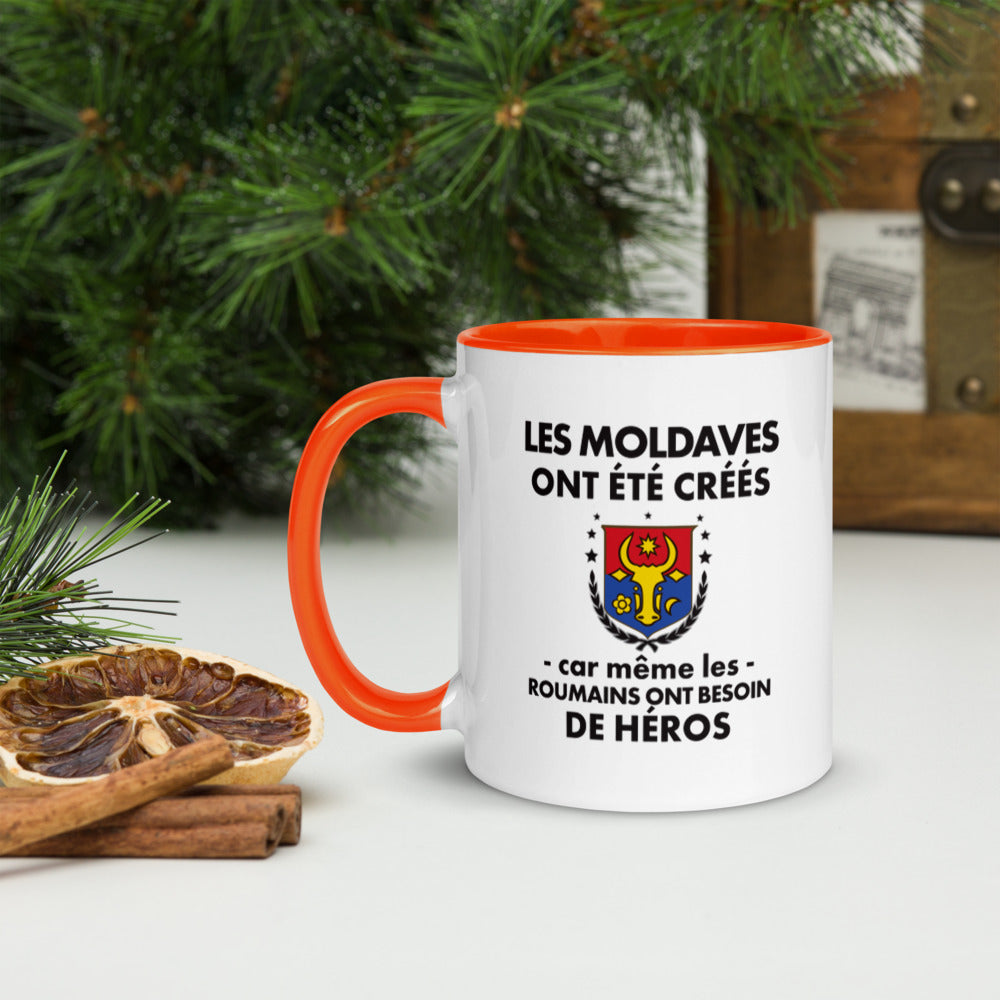 Mug Moldavie noir dos - Et le 8e jour Dieu Créa les Moldaves