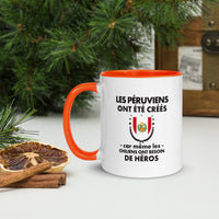Thumbnail for Mug Pérou humour rouge dos - Et le 8e jour Dieu Créa les Péruviens