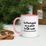 Mug Tasse à Intérieur Coloré - Portugal Humour, ce Portugais en a plein le Qr Code