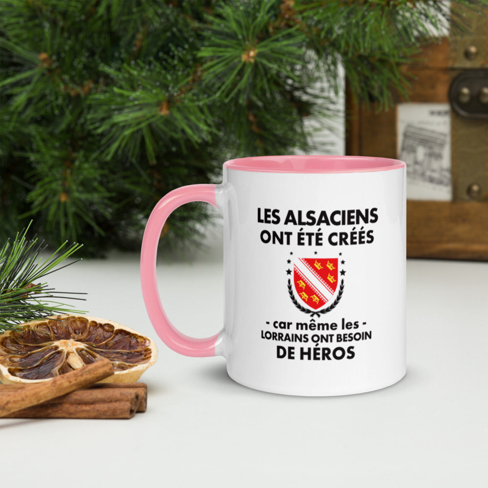 Mug Alsace bleu dos - Et le 8e jour Dieu créa les Alsaciens