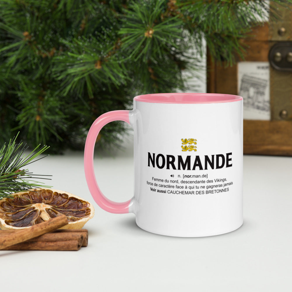 Mug Normande bleu dos - Design humoristique et coloré