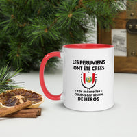 Thumbnail for Mug Pérou humour rouge - Et le 8e jour Dieu Créa les Péruviens