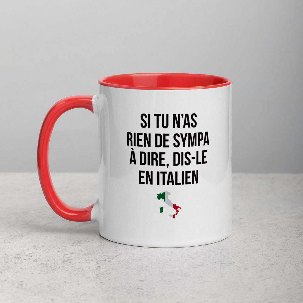 Mug Italie orange - Si tu n'as rien de sympa à dire