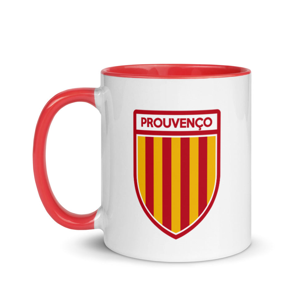 Tasse Provence noire dos - Blason provençal coloré