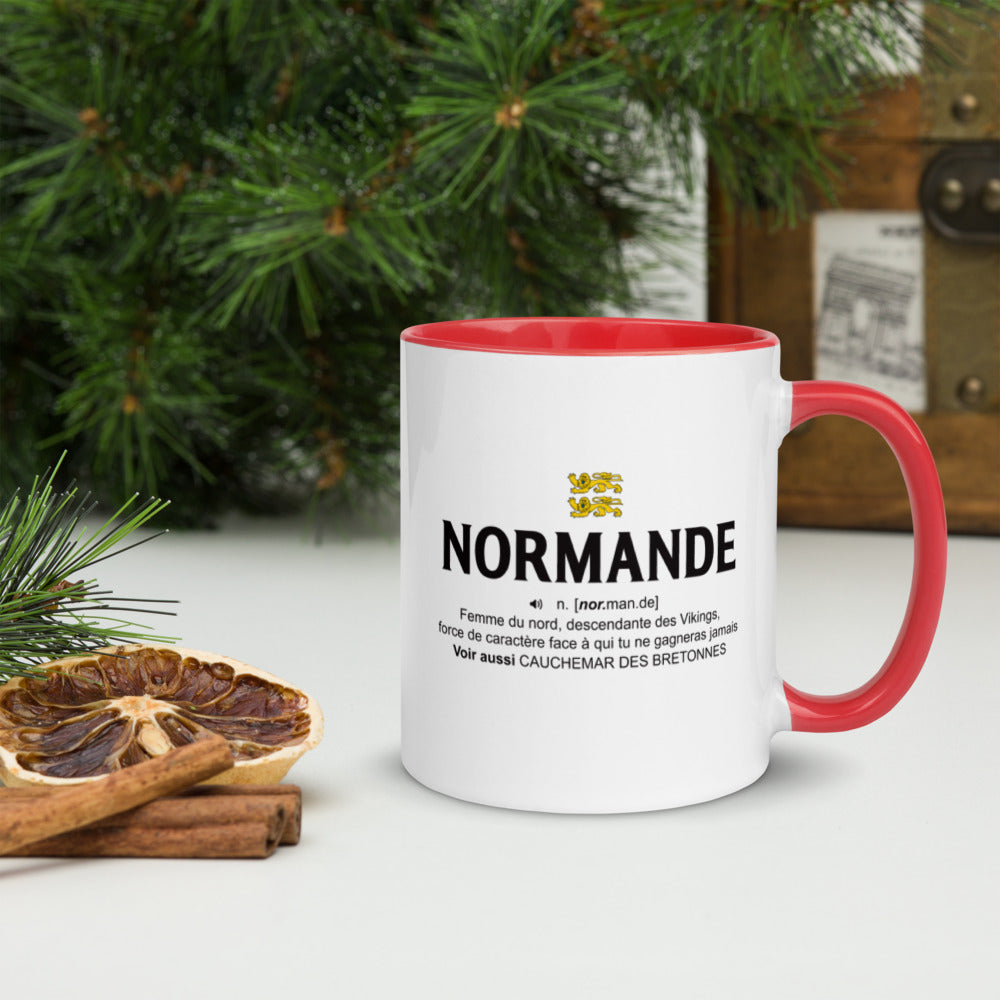 Mug Normande rose - Design humoristique et coloré