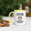 Mug Italie noir - Les Italiens ont été créés