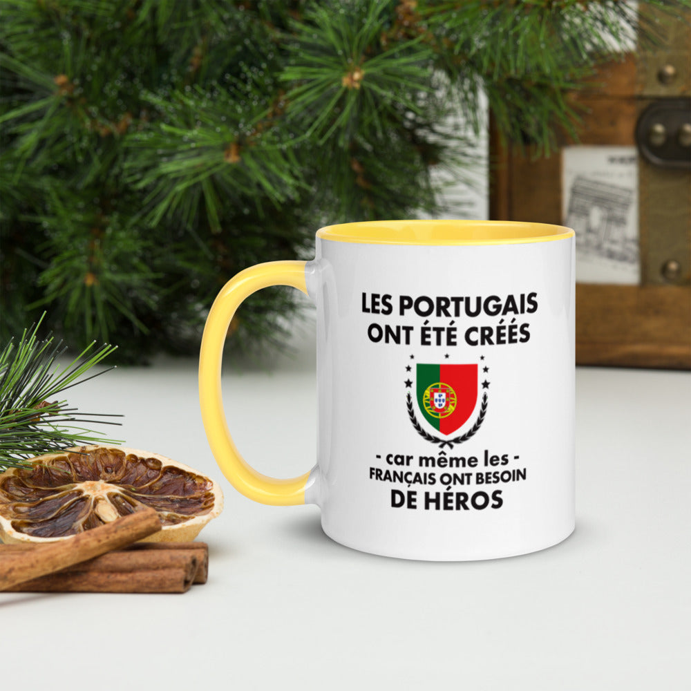Mug Portugal noir - Et le 8e jour Dieu créa les Portugais