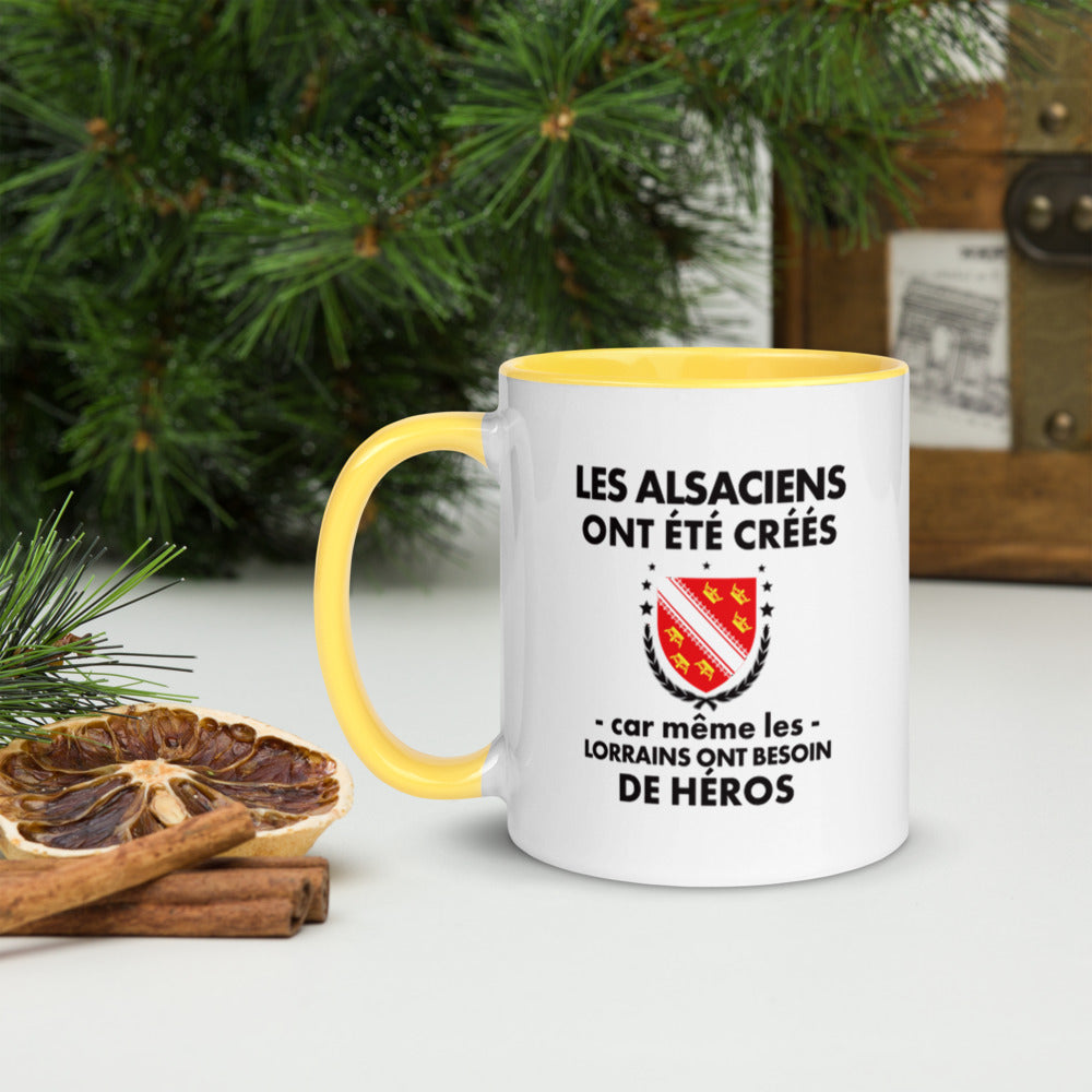 Mug Alsace noir - Et le 8e jour Dieu créa les Alsaciens