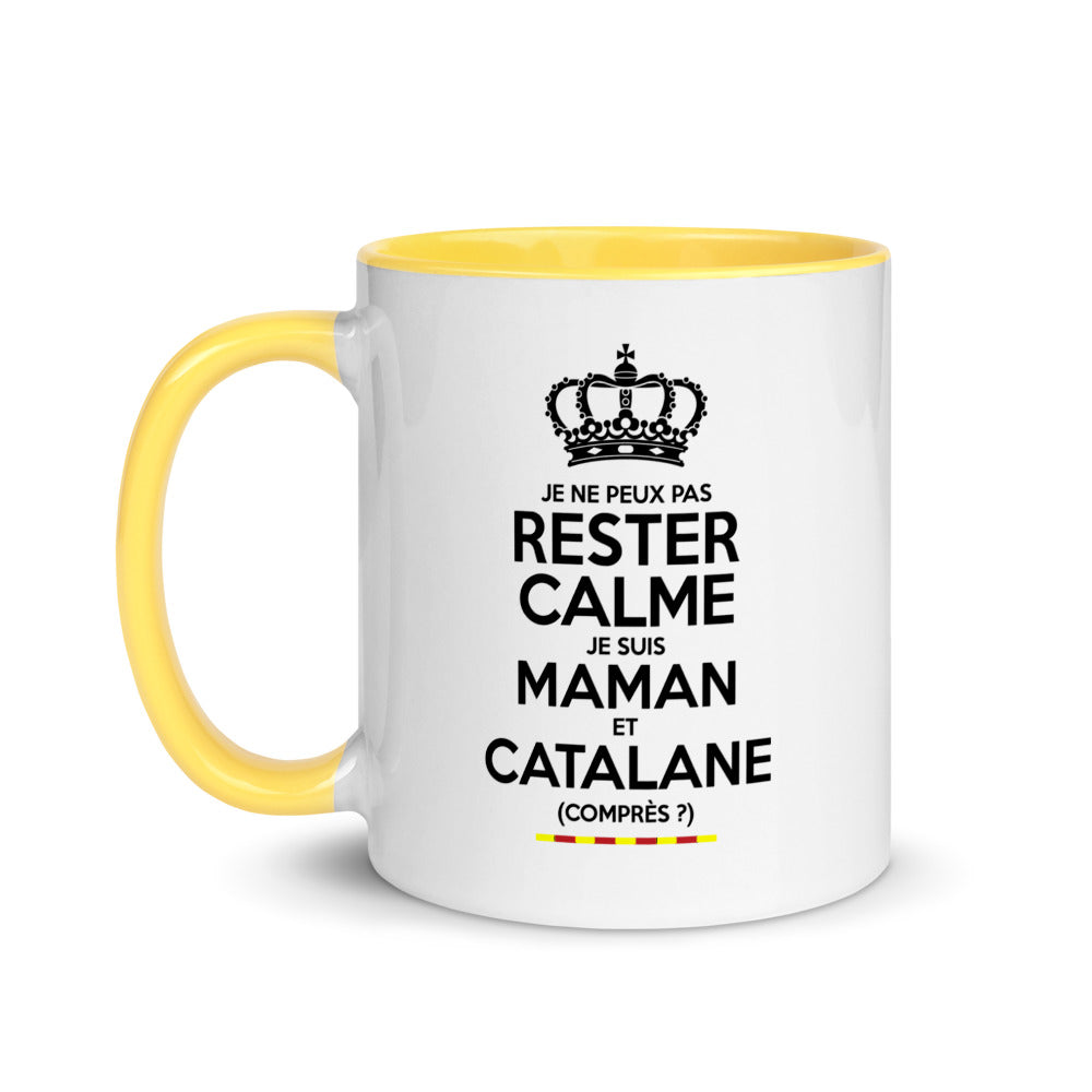 Mug Catalan jaune dos - Design coloré pour vos matins