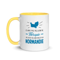Thumbnail for Mug Normandie jaune dos - Je n'ai pas besoin de thérapie