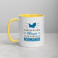 Thumbnail for Je n'ai pas besoin de Thérapie, j'ai juste besoin d'aller en Normandie - Mug Tasse pour le café de couleur - Ici & Là - T-shirts & Souvenirs de chez toi