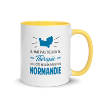 Thumbnail for Mug Normandie bleu dos - Je n'ai pas besoin de thérapie