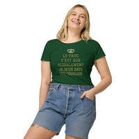 Thumbnail for T-shirt femme humour Coton bio Le truc c'Est que globalement je m'en bats les couilles