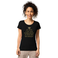 Thumbnail for T-shirt humour femme noir dos - Je m'en bats les couilles