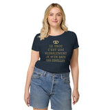 T-shirt femme humour Coton bio Le truc c'Est que globalement je m'en bats les couilles