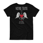 T-shirt femme MI-Ange Mi-Démon Personnalisable - Cadeau sympa saint Valentin