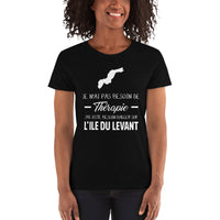 Thumbnail for T-shirt Île du Levant noir dos - Thérapie par les origines
