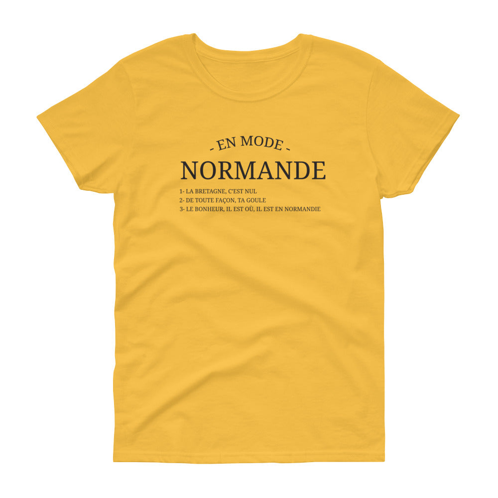 En mode Normande - T-shirt femme col rond pour les Normandes - Ici & Là - T-shirts & Souvenirs de chez toi