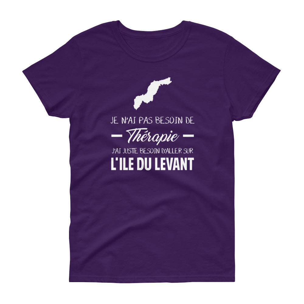 T-shirt Île du Levant violet - Thérapie par les origines