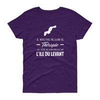 Thumbnail for T-shirt Île du Levant violet - Thérapie par les origines