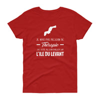 Thumbnail for T-shirt Île du Levant rouge dos - Thérapie par les origines