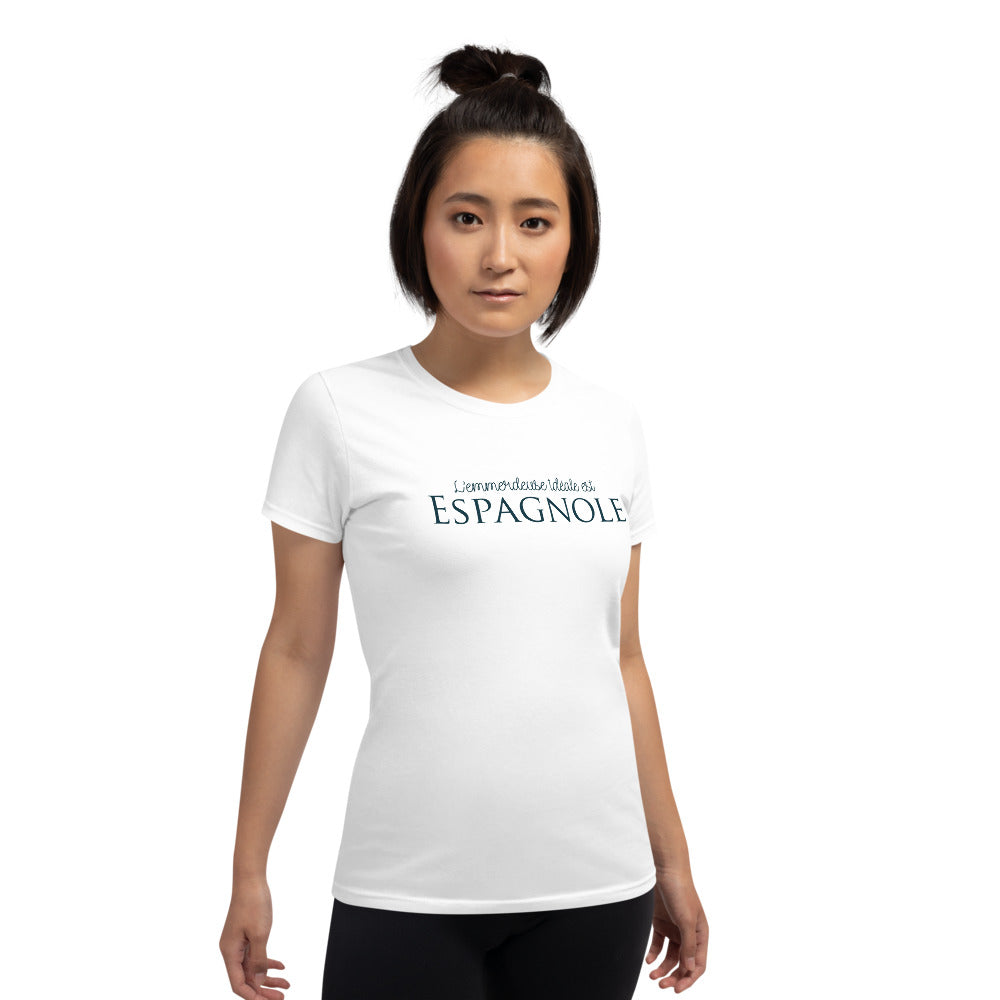 T-shirt Espagne blanc - L'emmerdeuse idéale est Espagnole